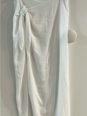 Dotti White Tie-Front Swim Coverup Sarong
